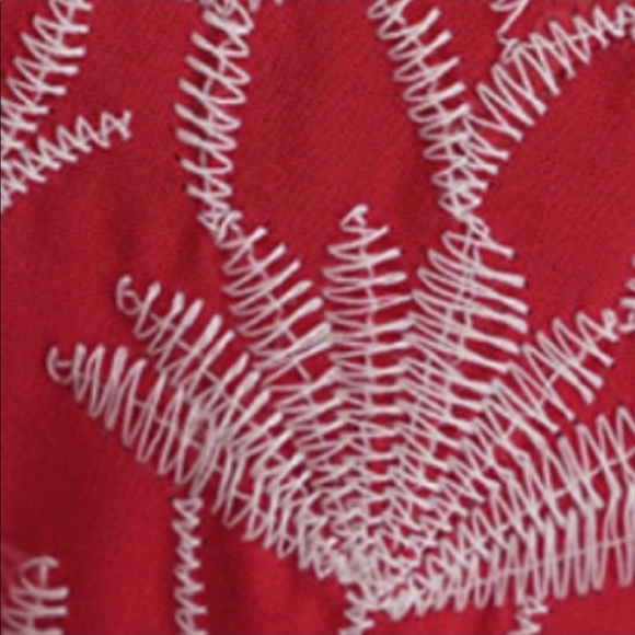 Boho Indie Embroider Cotton Kimono Kaftan Maxi, Beach Coverup Kaftan Red Dress - Picture 6 of 7